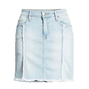 Good American blue Distressed Denim Miniskirt